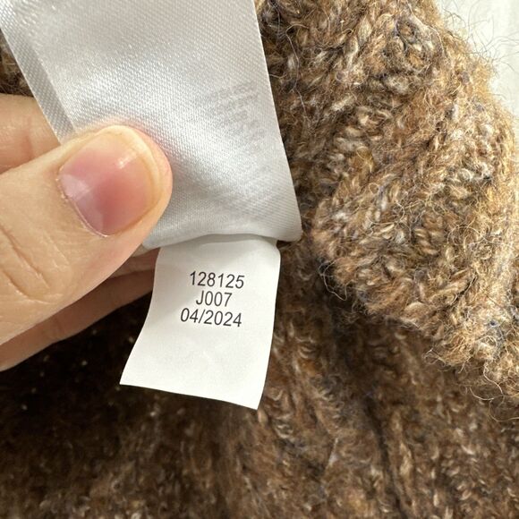 Lucky Brand Brown Oversized Chunky Knit Shaker Cardigan Womens Size XL Fall - Picture 10 of 10